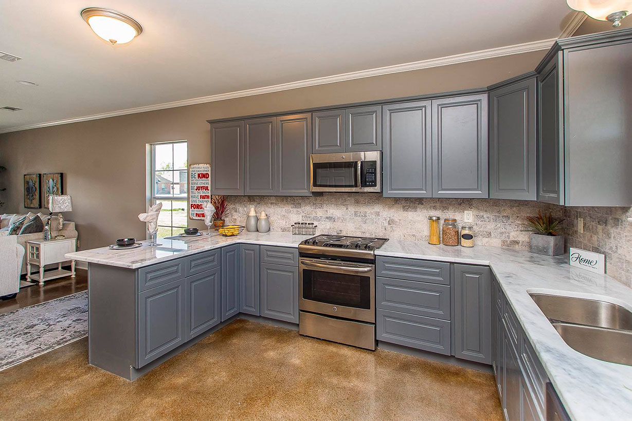 Full kitchen area in the Magnolia model home