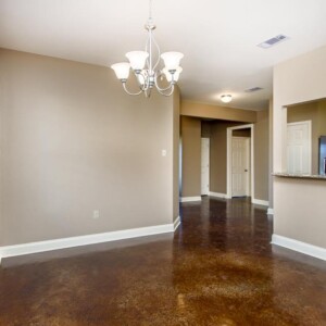 Open and spacious living area in the Oak model home