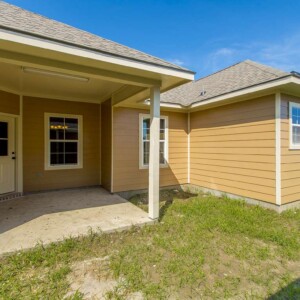 Cypress Model Rear View and Patio