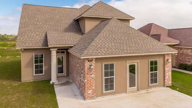Magnolia model home rear view